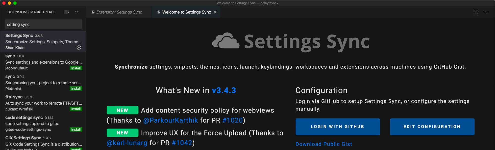 vs-code-settings-sync-dashboard