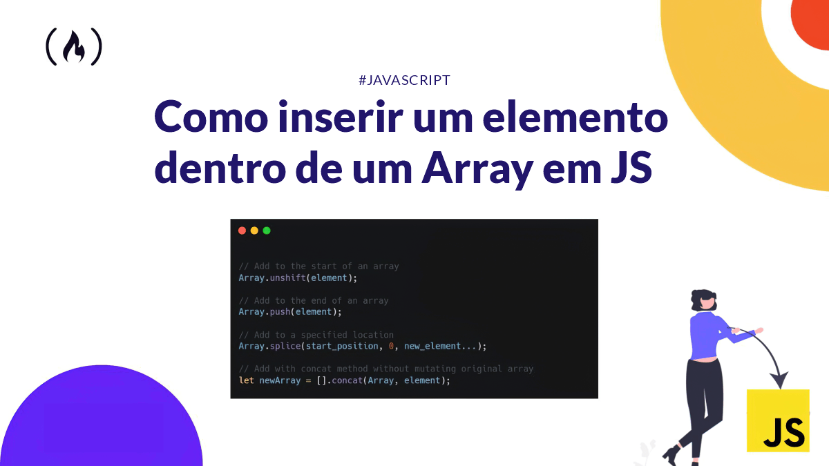 Como inserir um elemento em um array em JS