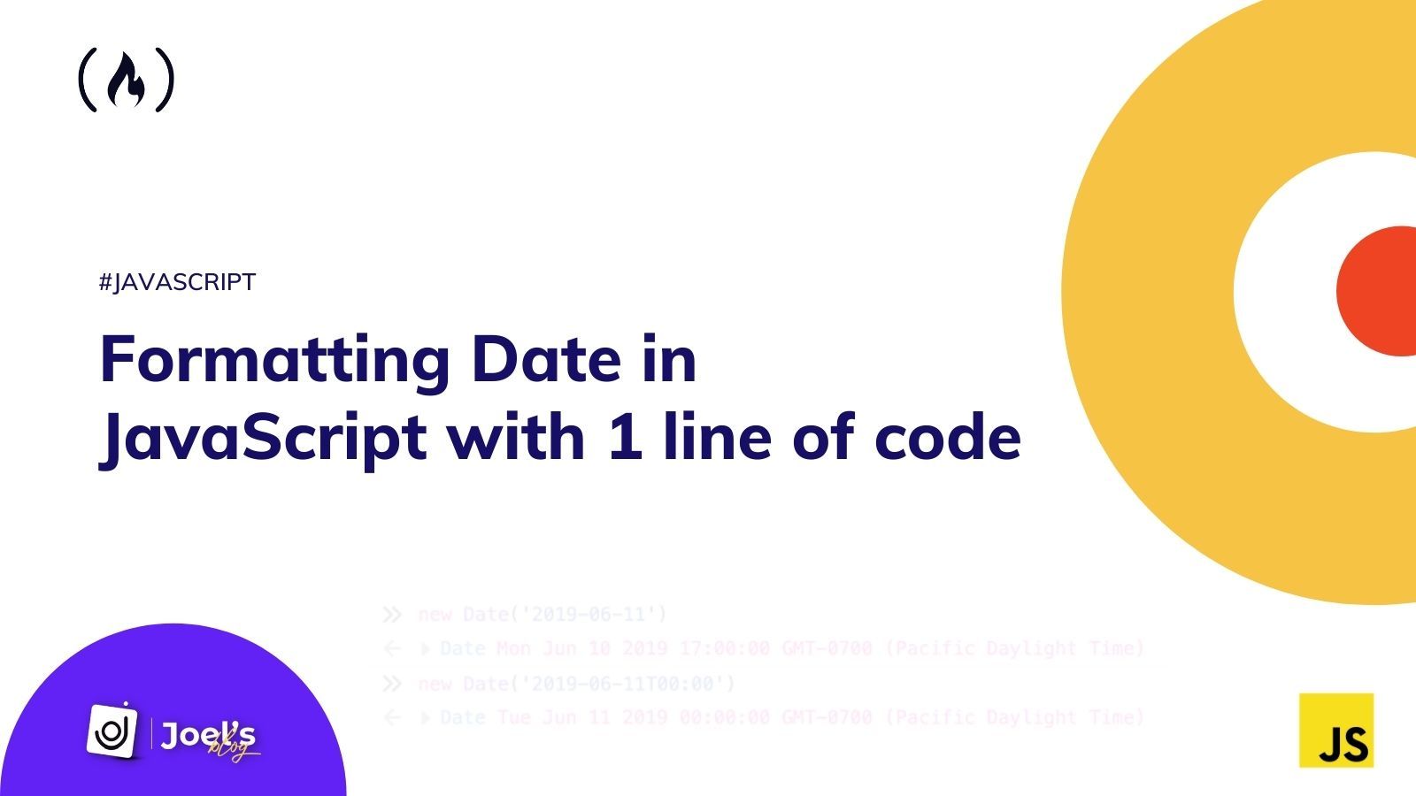 Formatação de datas em JavaScript com uma linha de código
